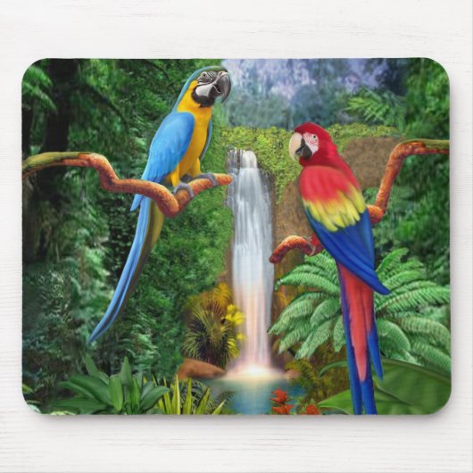 Tapis De Souris Perroquets Tropicaux Ara (Devant)