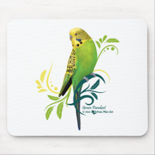 Tapis De Souris Perruche verte