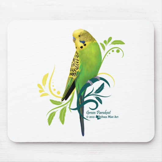 Tapis De Souris Perruche verte (Devant)