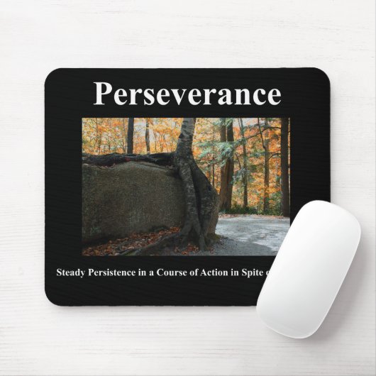 Tapis De Souris Persévérance noire de Mousepad (Avec souris)