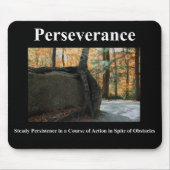 Tapis De Souris Persévérance noire de Mousepad (Devant)