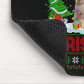 Tapis De Souris Persian Cat Ugly Xmas Sweater Funny Animal Lights (Coin)