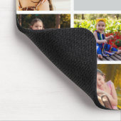Tapis De Souris Personalized 12 Photo Collage with Custom Text (Coin)