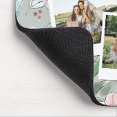 Tapis De Souris Personalized 3 Photo Green Floral Background (Coin)