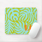 Tapis De Souris Personalized Aqua Palm Leaf Mouse Pad (Avec souris)