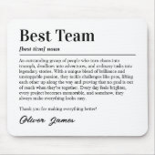 Tapis De Souris Personalized Best Team Definition Office Thank You (Devant)