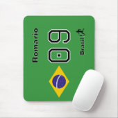 Tapis De Souris Personalized Brasil Soccer Fan Desk Accessory (Avec souris)