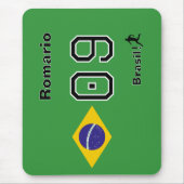 Tapis De Souris Personalized Brasil Soccer Fan Desk Accessory (Devant)