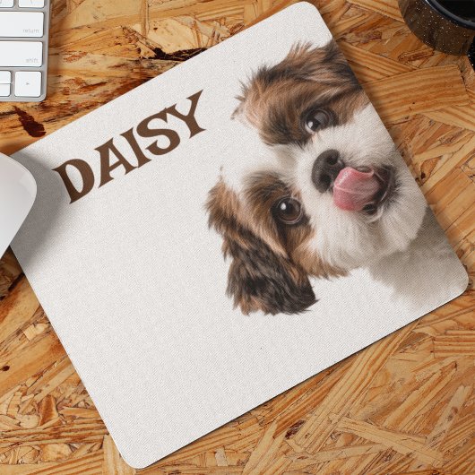 Tapis De Souris Personalized Dog Photo & Name Mouse Pad