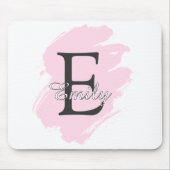 Tapis De Souris Personalized Dusty Rose Monogram Mouse Pad (Devant)