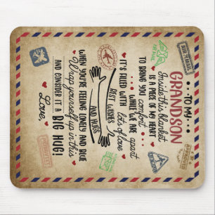 Tapis De Souris Personalized Letter To My GrandSon, Birthday Gift