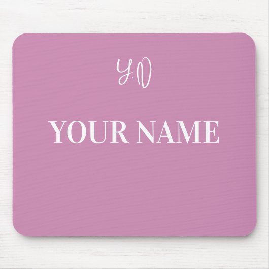 Tapis De Souris Personalized Name and Initials Custom Design (Devant)