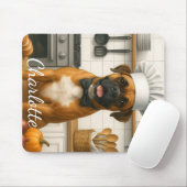 Tapis De Souris Personalized Name Funny Boxer Dog Loving Chef (Avec souris)