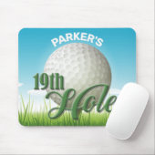Tapis De Souris PERSONALIZED NAME Golfer Golf Pro Ball 19th Hole (Avec souris)