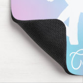 Tapis De Souris Personalized Pastel Rainbow Unicorn (Coin)