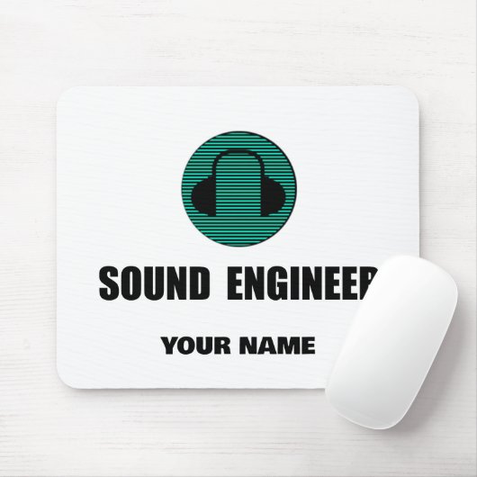 Tapis De Souris Personalized Sound Engineer Audio Engineering (Avec souris)