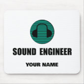 Tapis De Souris Personalized Sound Engineer Audio Engineering (Devant)
