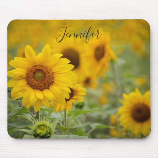 Tapis De Souris Personalized Sunflower Mouse Pad Yellow Flowers (Devant)