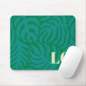 Tapis De Souris Personalized Teal Palm Leaf Pattern Mouse Pad (Avec souris)