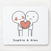 Tapis De Souris Personalized Valentine’s Couple Matching Mouse Pad (Devant)