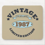 Tapis De Souris Personalized vintage birthday womens gift<br><div class="desc">You can add some originality to your wardrobe collection with this vintage retro graphic design with awesome typography font lettering, is a great gift idea for men, women, husbands, wife girlfriend, and a boyfriend who will love this one-of-a-kind artwork. The best amazing and funny holiday present for your happy birthday...</div>