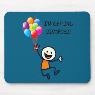 Tapis De Souris Personnage bâton divorcé personne heureuse