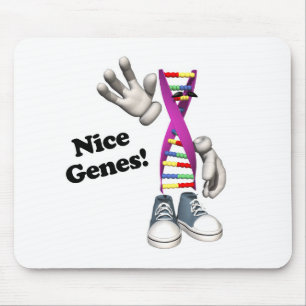 Tapis De Souris Personnage de bande d'ADN avec gènes sympas
