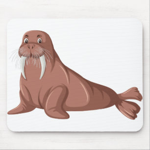 Tapis De Souris Personnage de dessin animé de Cute walrus