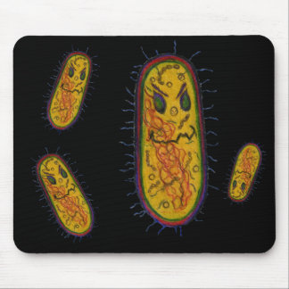 Tapis De Souris Personnage de dessin animé moyen de bactéries