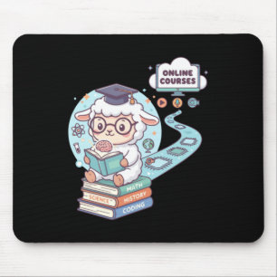 Tapis De Souris Personnage de mouton mignon Cours en ligne d'appre