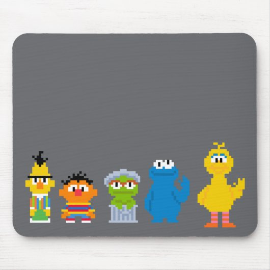 Tapis De Souris Personnages de Sesame Street en pixels (Devant)