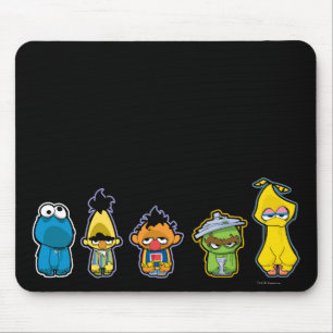 Tapis De Souris Personnages de Sesame Street zombies