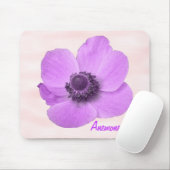 Tapis De Souris Personnalisable Anémone rose Fille (Avec souris)