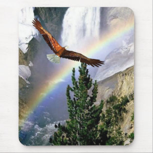 Tapis de souris personnalisable d'Eagle en vol