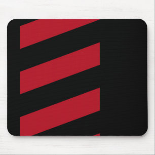Tapis de souris personnalisable rayé rouge et noir