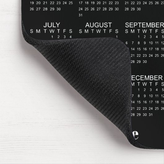 Tapis De Souris Personnalisé 2023 Calendrier 6 Photo Couleur perso (Coin)