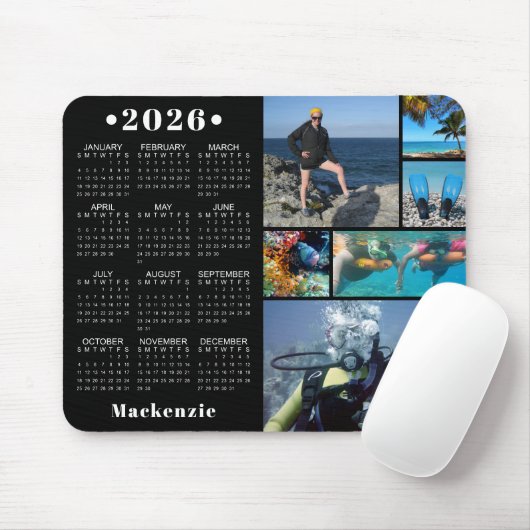 Tapis De Souris Personnalisé 2023 Calendrier 6 Photo Couleur perso (Avec souris)