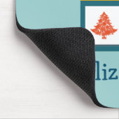 Tapis De Souris Personnalisé 4 Arbres de Noël Retro Design (Coin)