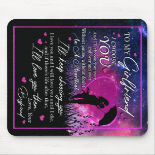 Tapis De Souris Personnalisé À Ma Magnifique Petite Amie De Boyfri