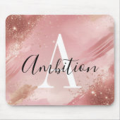 Tapis de souris personnalisé avec strass rose gold (Devant)