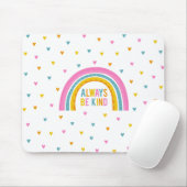 Tapis De Souris Personnalisé Be Kind Rainbow Porte - bloc (Avec souris)