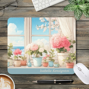 Tapis de souris personnalisé botanique romantique