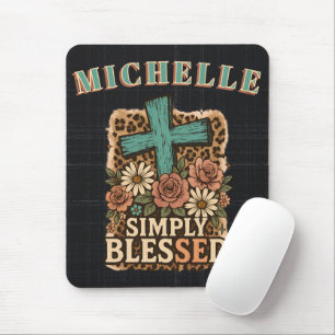 Tapis De Souris Personnalisé Cute Christian Simply Blessed