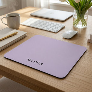 Tapis de souris personnalisé lavande pastel avec n