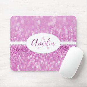 Tapis de souris personnalisé Magenta Pailleté