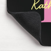 Tapis De Souris Personnalisé Monogramme Noir moderne (Coin)