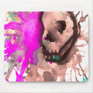 Tapis de souris personnalisé Néon Squelette Splash