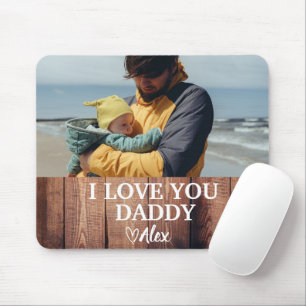 Tapis De Souris Personnalisé Papa Pad Souris, Je T'Aime Papa Photo