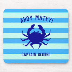 Tapis de souris personnalisé plage nautique Ahoy M