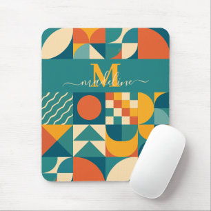 Tapis De Souris Personnalisé Retro géométrique coloré